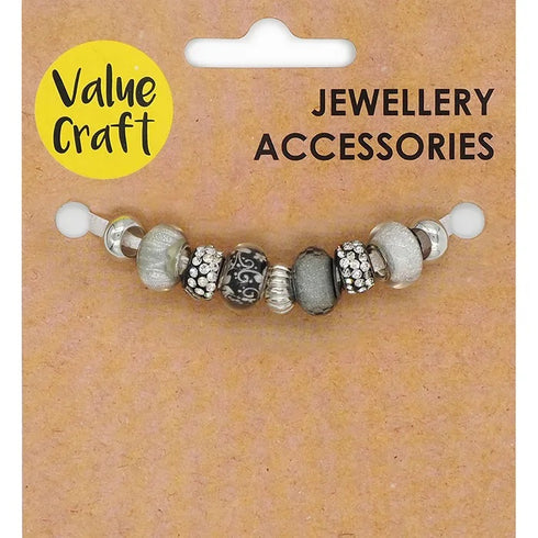 Silver Colour Beads with Large Holes